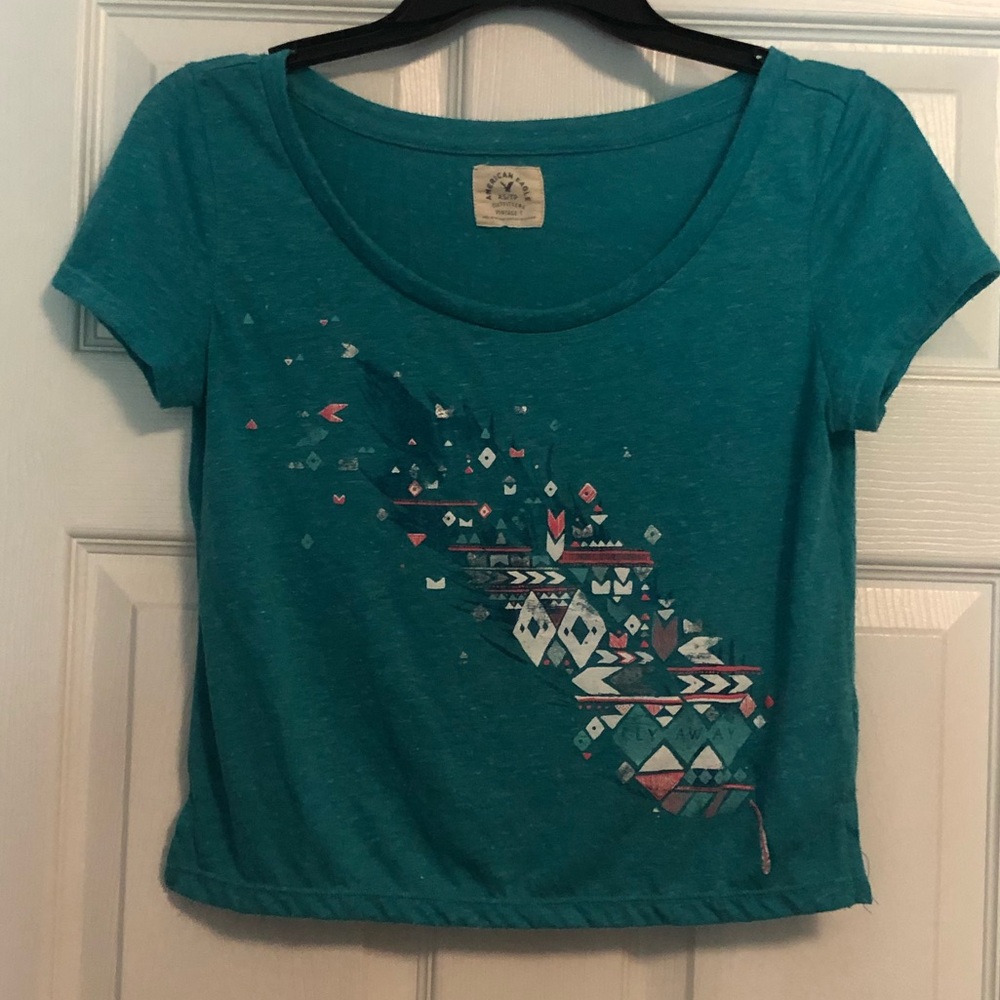 American eagle cropped tee